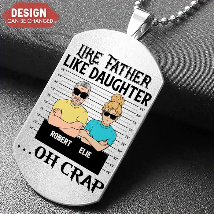 Personalized Dad/Mom And Daughter/Son Aluminum Keychain - Gift Idea For Father's Day From Daughter/Son - Asshole Dad & Smartass Daughter Best Friends For Life