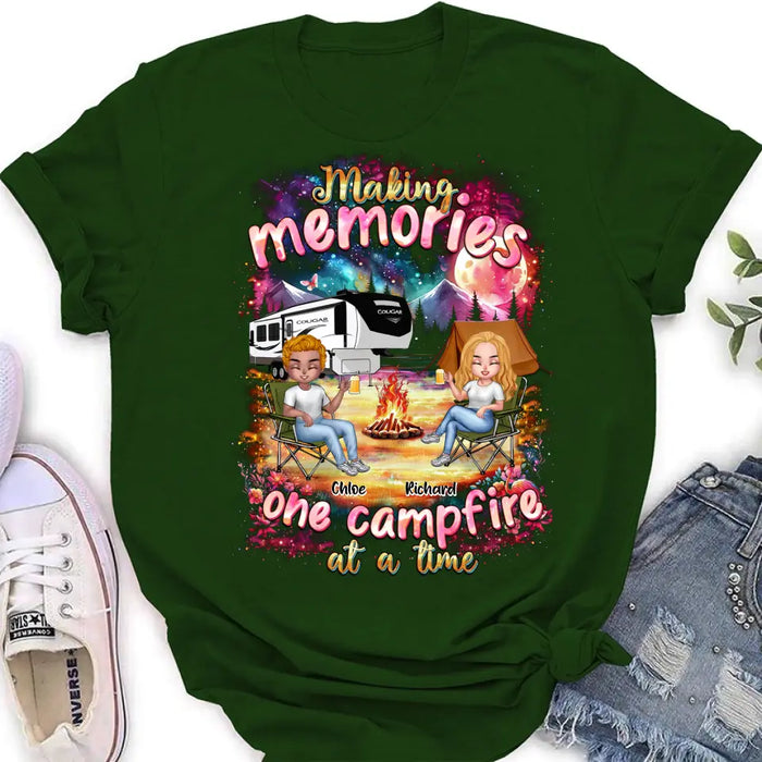 Custom Personalized Camping Shirt/Hoodie - Camping Lovers Gift Idea - Making Memories One Campfire At A Time