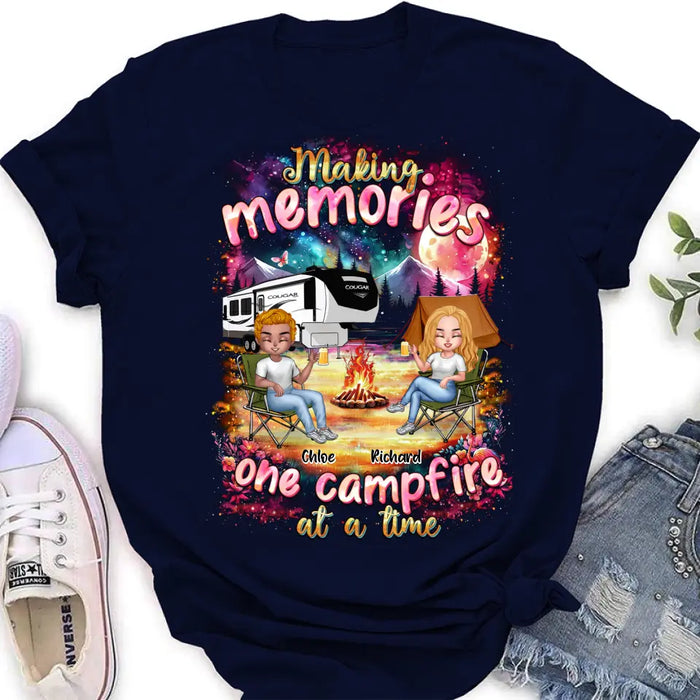 Custom Personalized Camping Shirt/Hoodie - Camping Lovers Gift Idea - Making Memories One Campfire At A Time