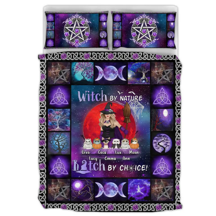 Custom Personalized Witch Quilt Bed Sets - Gift Idea For Witch Lovers/Dog/Cat Lovers - Witch By Nature