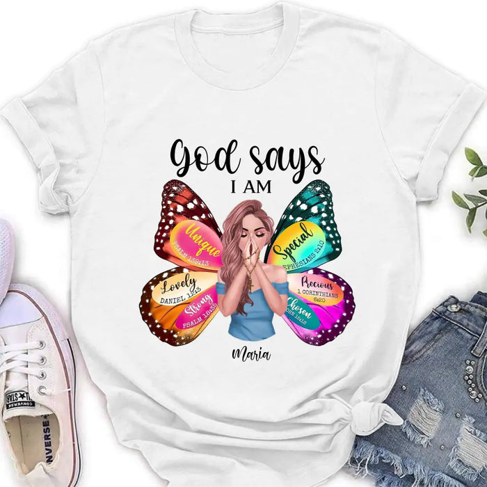 Personalized Prayer Shirt/Hoodie - Inspiration Religious Gifts Idea - God Says I Am Lovely Daniel