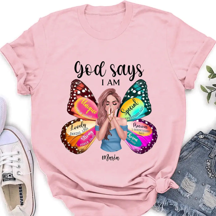 Personalized Prayer Shirt/Hoodie - Inspiration Religious Gifts Idea - God Says I Am Lovely Daniel