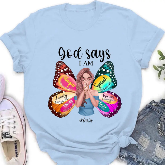 Personalized Prayer Shirt/Hoodie - Inspiration Religious Gifts Idea - God Says I Am Lovely Daniel