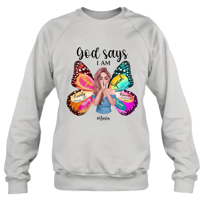 Personalized Prayer Shirt/Hoodie - Inspiration Religious Gifts Idea - God Says I Am Lovely Daniel