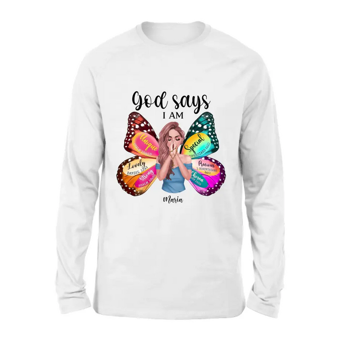 Personalized Prayer Shirt/Hoodie - Inspiration Religious Gifts Idea - God Says I Am Lovely Daniel