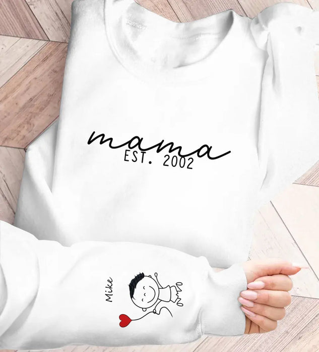 Custom Personalized Mama AOP Sweater - Upto 10 Kids - Mother's Day Gift Idea For Mom/ Grandma