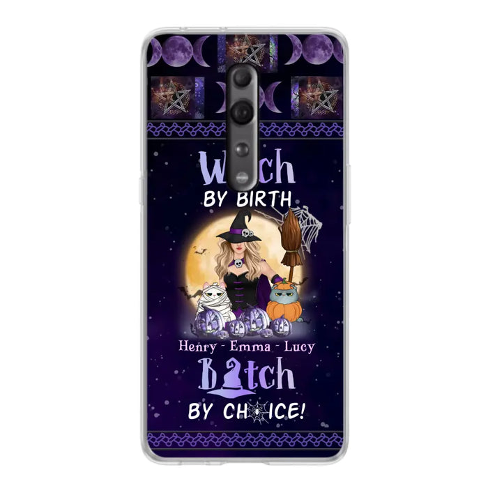 Custom Personalized Pet Witch Phone Case - Halloween Gift For Dog/ Cat Lover - Witch By Birth Bitch By Choice - Case For Oppo/Xiaomi/Huawei