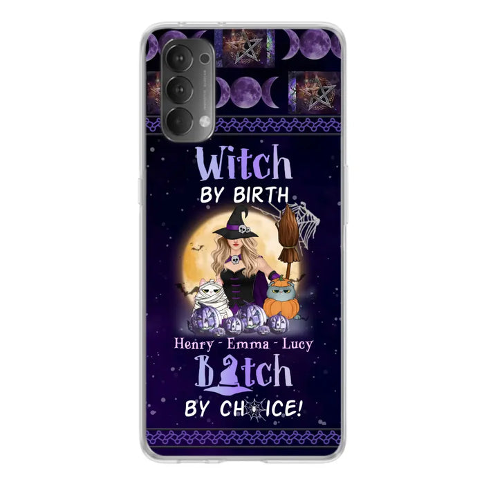 Custom Personalized Pet Witch Phone Case - Halloween Gift For Dog/ Cat Lover - Witch By Birth Bitch By Choice - Case For Oppo/Xiaomi/Huawei