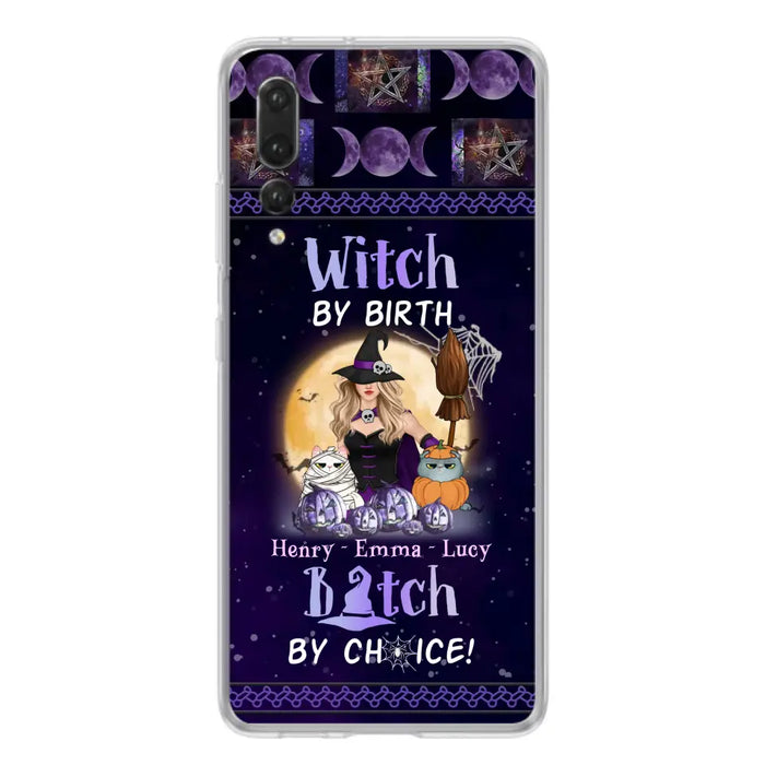 Custom Personalized Pet Witch Phone Case - Halloween Gift For Dog/ Cat Lover - Witch By Birth Bitch By Choice - Case For Oppo/Xiaomi/Huawei