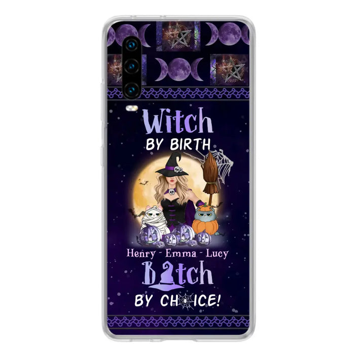 Custom Personalized Pet Witch Phone Case - Halloween Gift For Dog/ Cat Lover - Witch By Birth Bitch By Choice - Case For Oppo/Xiaomi/Huawei