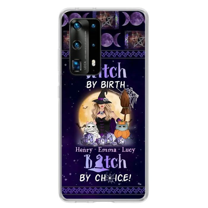 Custom Personalized Pet Witch Phone Case - Halloween Gift For Dog/ Cat Lover - Witch By Birth Bitch By Choice - Case For Oppo/Xiaomi/Huawei