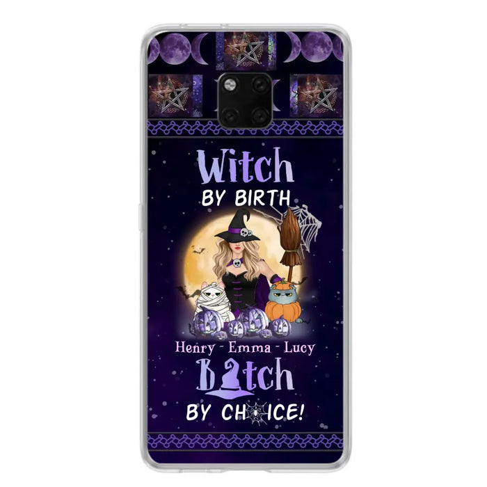 Custom Personalized Pet Witch Phone Case - Halloween Gift For Dog/ Cat Lover - Witch By Birth Bitch By Choice - Case For Oppo/Xiaomi/Huawei