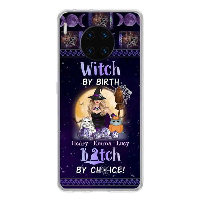 Custom Personalized Pet Witch Phone Case - Halloween Gift For Dog/ Cat Lover - Witch By Birth Bitch By Choice - Case For Oppo/Xiaomi/Huawei