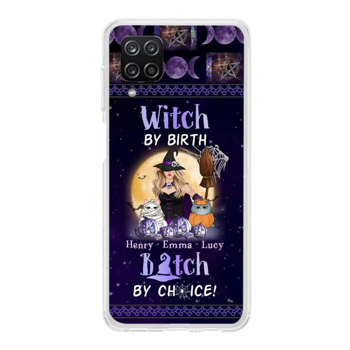 Custom Personalized Pet Witch Phone Case - Halloween Gift For Dog/ Cat Lover - Witch By Birth Bitch By Choice - Case For iPhone And Samsung