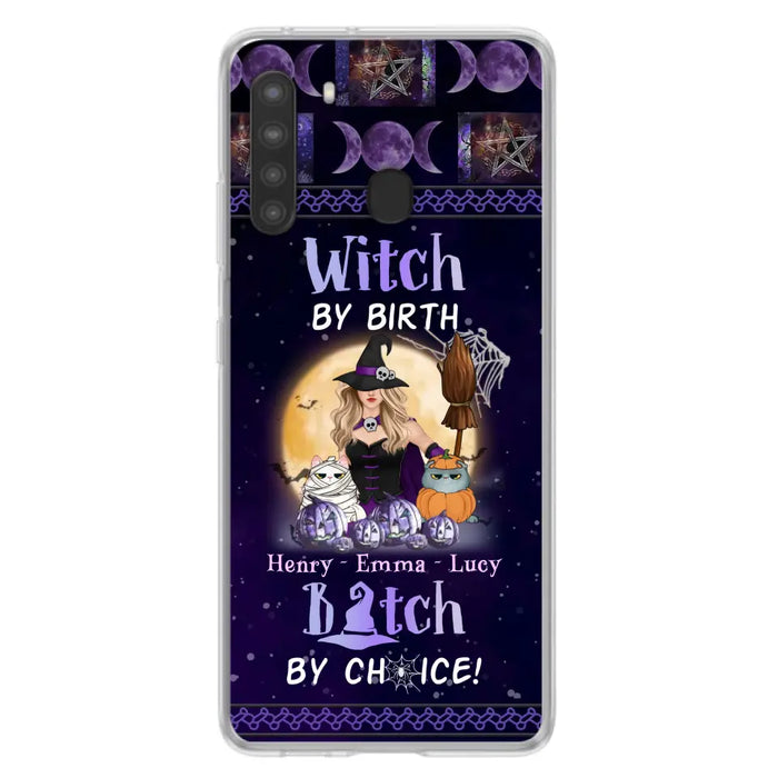 Custom Personalized Pet Witch Phone Case - Halloween Gift For Dog/ Cat Lover - Witch By Birth Bitch By Choice - Case For iPhone And Samsung