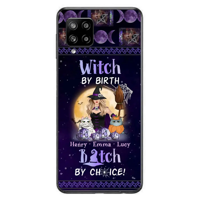 Custom Personalized Pet Witch Phone Case - Halloween Gift For Dog/ Cat Lover - Witch By Birth Bitch By Choice - Case For iPhone And Samsung