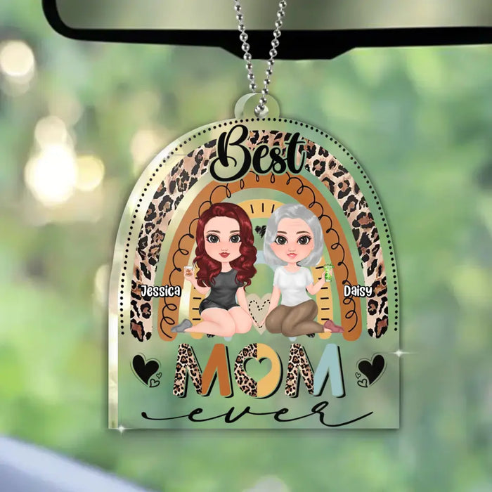 Custom Personalized Mom Acrylic Ornament - Mom with up to 3 Children - Mother's Day Gift Idea - Best Mom Ever