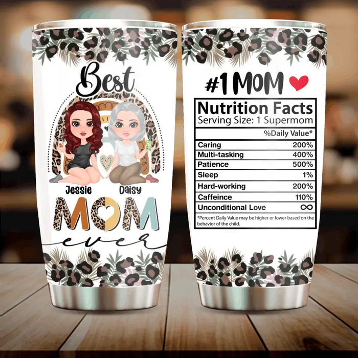 Custom Personalized Mom Tumbler - Mom with up to 3 Children - Mother's Day Gift Idea - Best Mom Ever