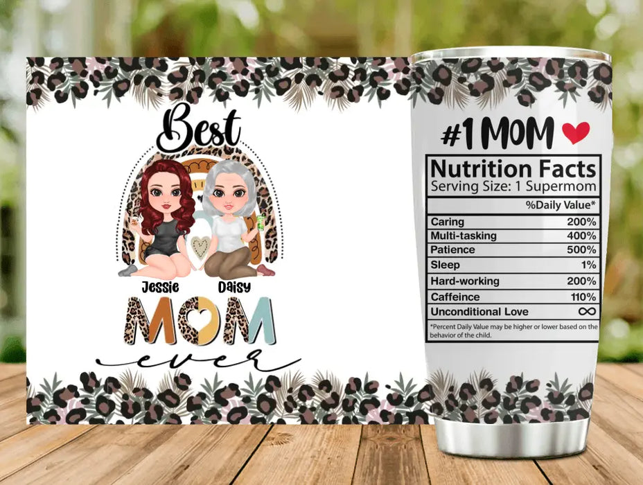 Custom Personalized Mom Tumbler - Mom with up to 3 Children - Mother's Day Gift Idea - Best Mom Ever