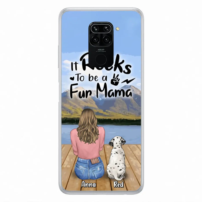 Custom Personalized Pet Mom/Pet Dad Phone Case - Gifts For Pet Lovers With Up to 4 Dogs/ Cats/ Rabbits - It Rocks To Be A Fur Mama - Case For Xiaomi/ Oppo/ Huawei