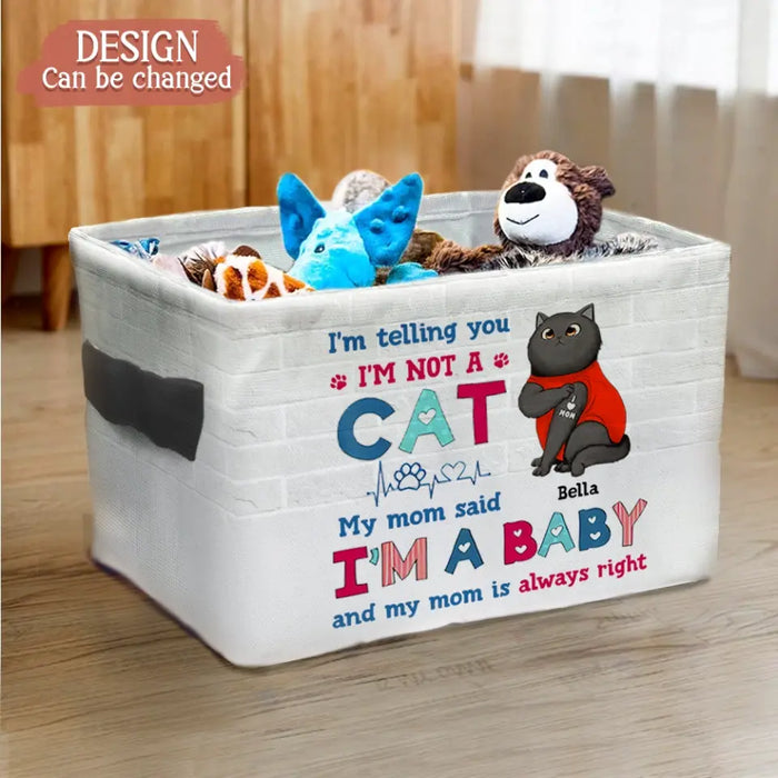 Custom Personalized Pet Storage Box - Upto 10 Dogs/Cats - Gift Idea for Pet Lovers - I'm Telling You I'm Not A Dog