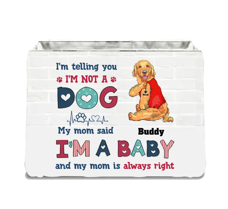 Custom Personalized Pet Storage Box - Upto 10 Dogs/Cats - Gift Idea for Pet Lovers - I'm Telling You I'm Not A Dog