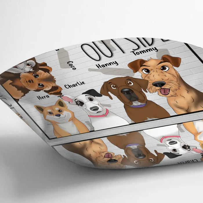 Custom Personalized Dog Pillow Cover - Gift Idea For Dog Lovers/ Mother's Day - It's Too Peopley Outside
