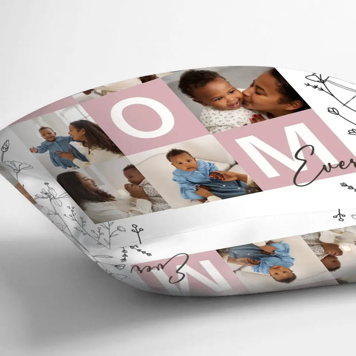 Custom Personalized Upload Photo Pillow Cover - Upload Mom And Kid Photo - Gift Idea For Mother's Day 2024 - Best Mom Ever