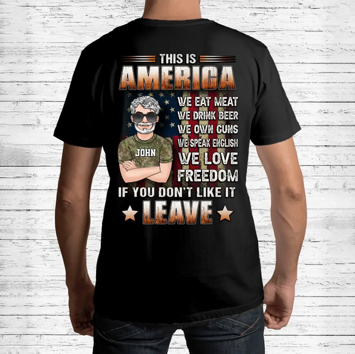 Custom Personalized Veteran Shirt/ Hoodie - Gift Idea For Veteran/ Father/ Family Member - This Is America