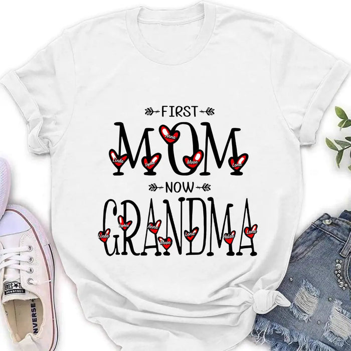 Personalized Mom And Grandma Shirt - Upto 5  Kids & 7 Grandkids - Mother's Day Gift Idea for Mom/Grandma