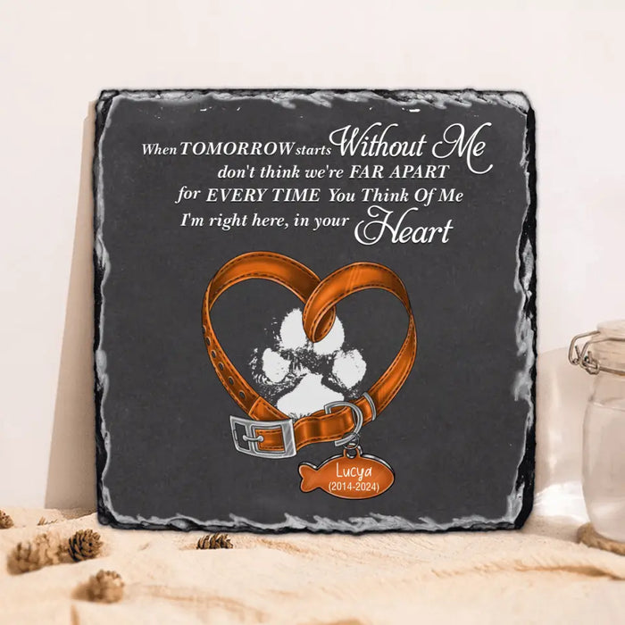 Custom Personalized Memorial Pet Cat Square Lithograph - Gift Idea For Pet Lover/Cat Lovers