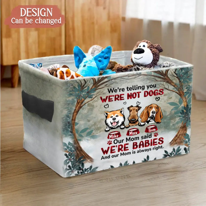 Custom Personalized Pet Storage Box - Up to 10 Dogs/Cats - Gift Idea for Dog/Cat Lovers - We're Not Pets We're Babies