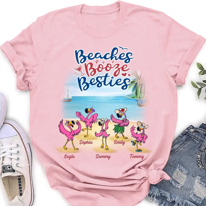 Custom Personalized Beach Besties Shirt/ Hoodie - Gift Idea For Besties/Friends/Beach Lovers - Upto 5 Besties  - I Love You To The Beach & Back