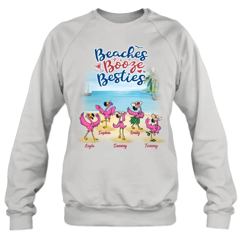 Personalized Beach Besties Shirt/Hoodie - Gift Idea For Besties/Friends/Beach Lovers - Up to 5 Besties  - I Love You To The Beach & Back