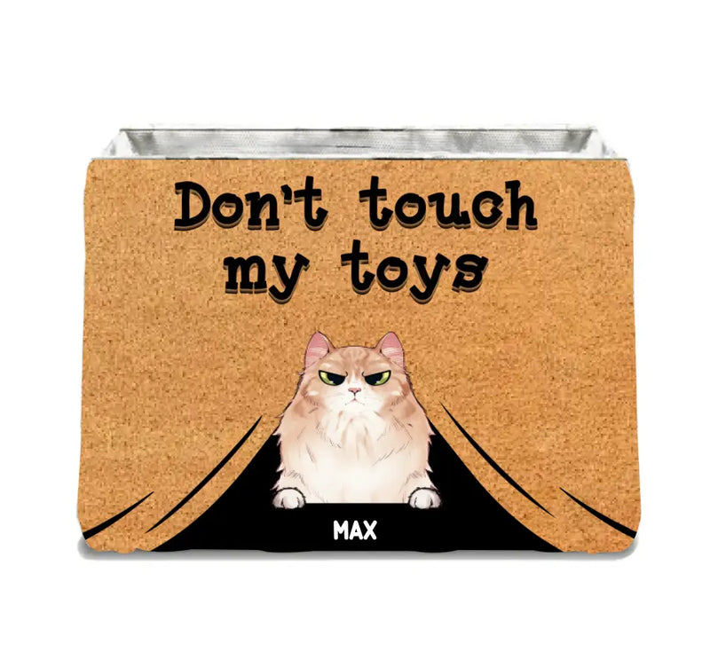 Personalized Pet Storage Box - 
Up to 3 Dogs/Cats - Mother's Day/Father's Day Gift for Dog/Cat Lovers - Don't Touch Our Toys