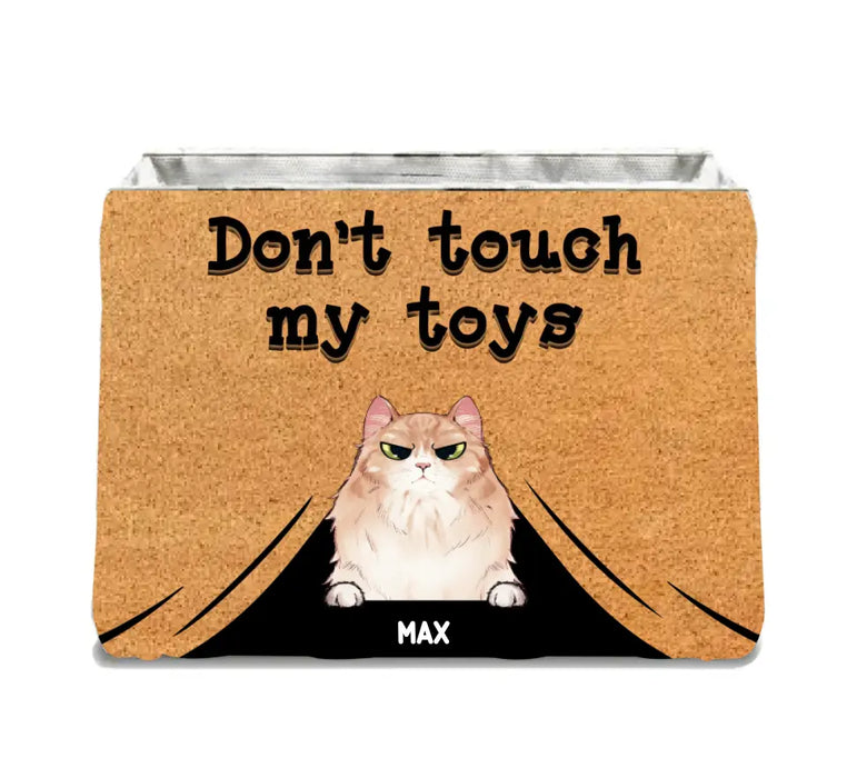 Personalized Pet Storage Box - 
Up to 3 Dogs/Cats - Mother's Day/Father's Day Gift for Dog/Cat Lovers - Don't Touch Our Toys