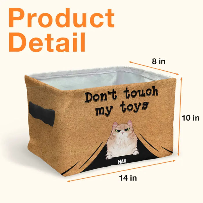Personalized Pet Storage Box - 
Up to 3 Dogs/Cats - Mother's Day/Father's Day Gift for Dog/Cat Lovers - Don't Touch Our Toys