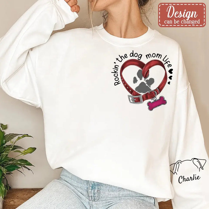 Custom Personalized Dog Mom AOP Sweater - Upto 3 Dogs - Gift Idea for Mother's Day/ Dog Lover - A Girl & Her Dog A Bond That Can't Be Broken