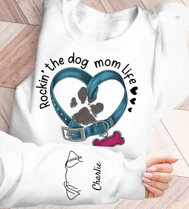 Custom Personalized Dog Mom AOP Sweater - Upto 3 Dogs - Gift Idea for Mother's Day/ Dog Lover - Rockin' The Dog Mom Life