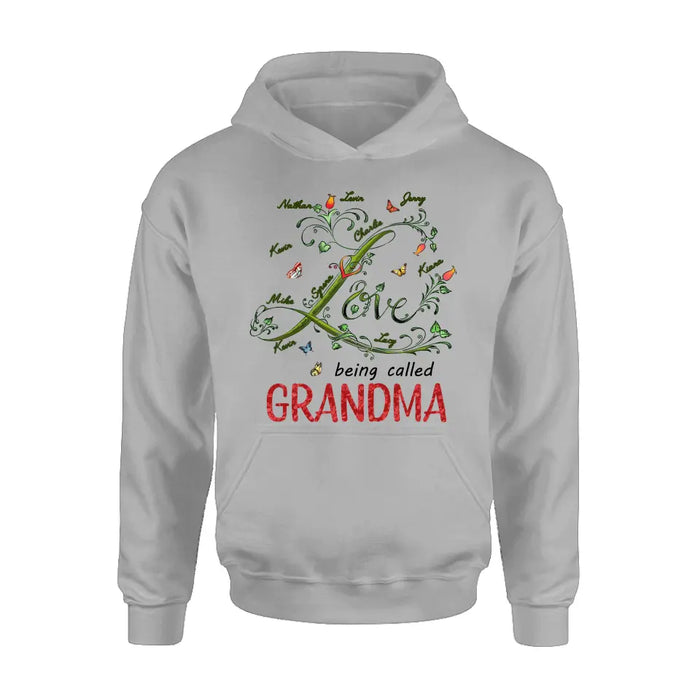 Custom Personalized Grandma Shirt/ Hoodie - Upto 10 Kids - Mother's Day Gift Idea For Grandma - Love Being Called Grandma