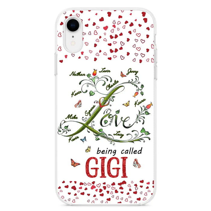 Custom Personalized Grandma Phone Case - Upto 10 Kids - Mother's Day Gift Idea For Grandma - Love Being Called Grandma