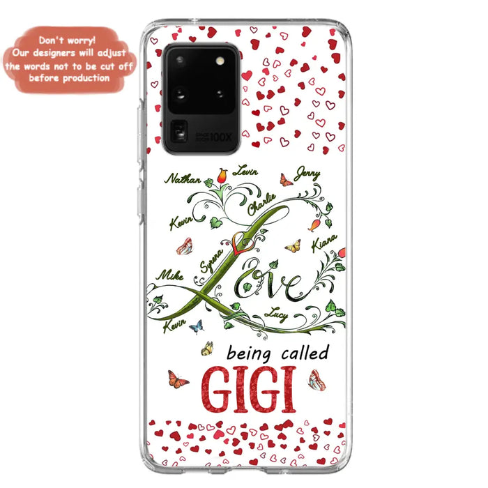 Custom Personalized Grandma Phone Case - Upto 10 Kids - Mother's Day Gift Idea For Grandma - Love Being Called Grandma