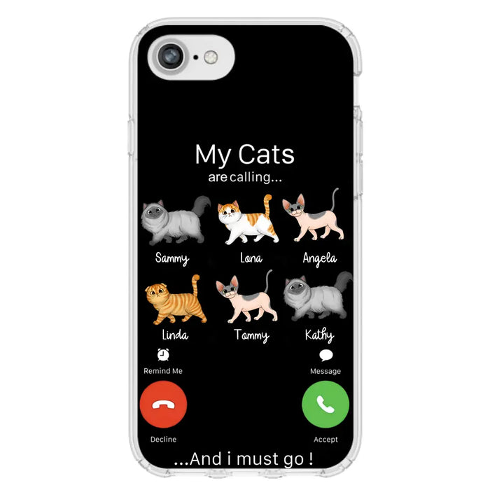 Custom Personalized Cats Phone Case - Gift Idea For Cat Lover/Mother's Day/Father's Day - My Cats Are Calling And I Must Go - Case For iPhone/Samsung