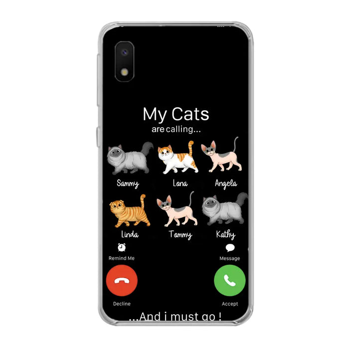 Custom Personalized Cats Phone Case - Gift Idea For Cat Lover/Mother's Day/Father's Day - My Cats Are Calling And I Must Go - Case For iPhone/Samsung