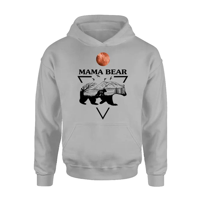 Custom Personalized Mama Bear Shirt/ Hoodie - Upto 5 Kids - Mother's Day Gift Idea