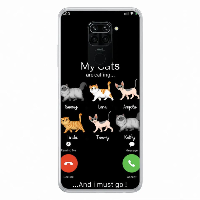 Personalized Cats Phone Case - Gift Idea For Cat Lover/Mother's Day/Father's Day - Up to 6 Cats - My Cats Are Calling And I Must Go - Cases For Oppo/Xiaomi/Huawei