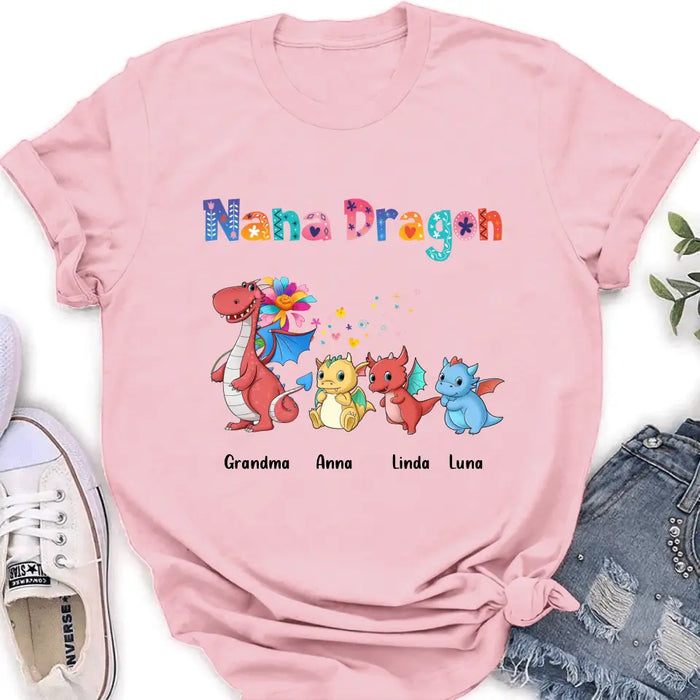 Custom Personalized Grandma Dragon Shirt/ Hoodie - Upto 10 Kids - Mother's Day Gift Idea For Grandma - Nana Dragon