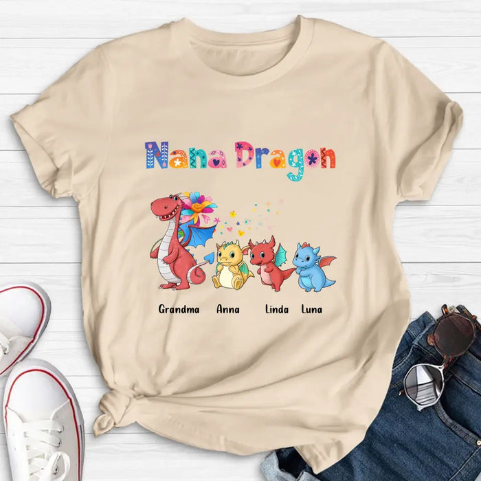 Custom Personalized Grandma Dragon Shirt/ Hoodie - Upto 10 Kids - Mother's Day Gift Idea For Grandma - Nana Dragon