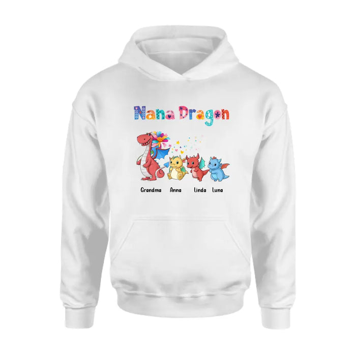 Custom Personalized Grandma Dragon Shirt/ Hoodie - Upto 10 Kids - Mother's Day Gift Idea For Grandma - Nana Dragon