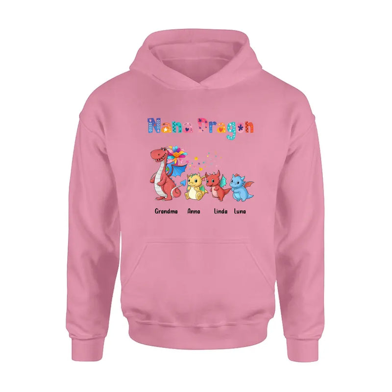 Personalized Grandma Dragon Shirt/Hoodie - Up to 10 Kids - Mother's Day Gift Idea For Grandma - Nana Dragon